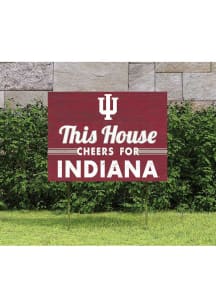 Red Indiana Hoosiers 18x24 This House Cheers Yard Sign