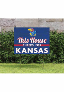 Kansas Jayhawks 18x24 This House Cheers Yard Sign