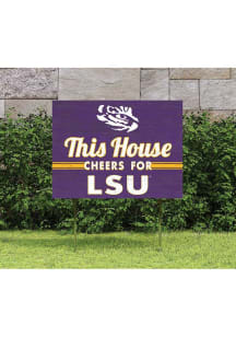 LSU Tigers 18x24 This House Cheers Yard Sign