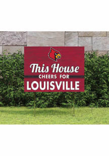 Louisville Cardinals 18x24 This House Cheers Yard Sign