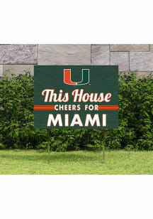 Miami Hurricanes 18x24 This House Cheers Yard Sign