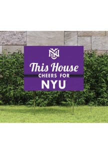NYU Violets 18x24 This House Cheers Yard Sign