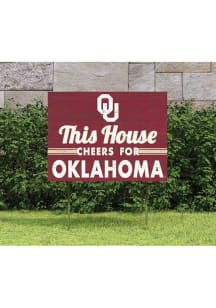 Oklahoma Sooners 18x24 This House Cheers Yard Sign