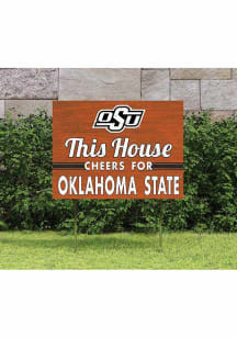 Oklahoma State Cowboys 18x24 This House Cheers Yard Sign