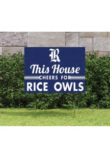 Rice Owls 18x24 This House Cheers Yard Sign