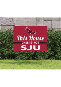 Saint Josephs Hawks 18x24 This House Cheers Yard Sign