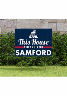 Samford University Bulldogs 18x24 This House Cheers Yard Sign