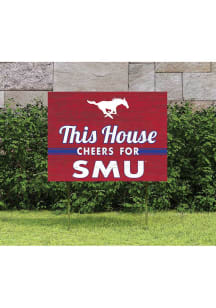 SMU Mustangs 18x24 This House Cheers Yard Sign