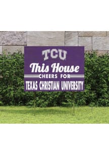 TCU Horned Frogs 18x24 This House Cheers Yard Sign