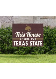 Texas State Bobcats 18x24 This House Cheers Yard Sign