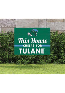 Tulane Green Wave 18x24 This House Cheers Yard Sign