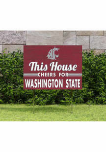 Washington State Cougars 18x24 This House Cheers Yard Sign