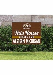 Western Michigan Broncos 18x24 This House Cheers Yard Sign
