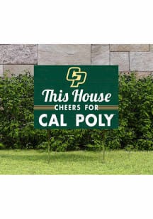 Cal Poly Mustangs 18x24 This House Cheers Yard Sign