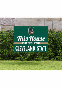 Cleveland State Vikings 18x24 This House Cheers Yard Sign