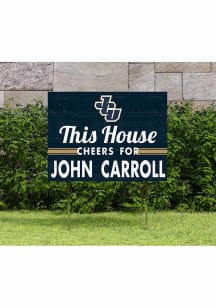John Carroll Blue Streaks 18x24 This House Cheers Yard Sign