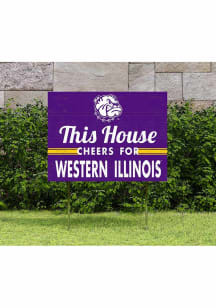 Western Illinois Leathernecks 18x24 This House Cheers Yard Sign