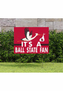 Ball State Cardinals 18x24 Stork Yard Sign