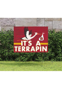 Red Maryland Terrapins 18x24 Stork Yard Sign