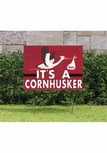 Red Nebraska Cornhuskers 18x24 Stork Yard Sign