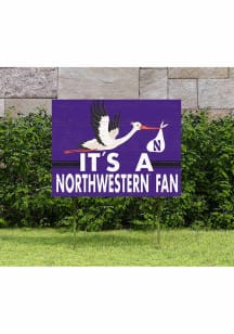 Purple Northwestern Wildcats 18x24 Stork Yard Sign