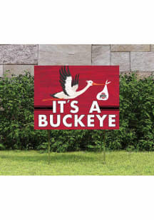 Red Ohio State Buckeyes 18x24 Stork Yard Sign