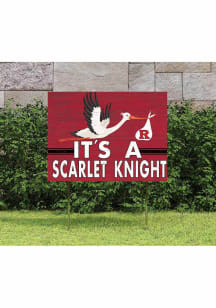 Red Rutgers Scarlet Knights 18x24 Stork Yard Sign