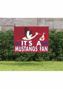 SMU Mustangs 18x24 Stork Yard Sign