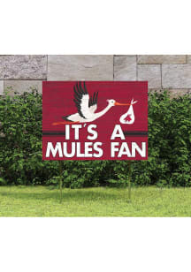 Red Wisconsin Badgers 18x24 Stork Yard Sign