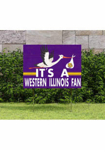 Western Illinois Leathernecks 18x24 Stork Yard Sign