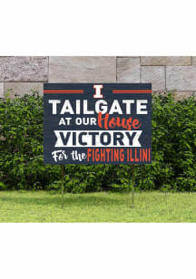 Orange Illinois Fighting Illini 18x24 Tailgate Yard Sign