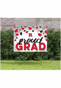 Red Rutgers Scarlet Knights 18x24 Confetti Yard Sign