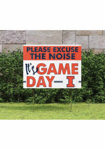 Orange Illinois Fighting Illini 18x24 Excuse the Noise Yard Sign