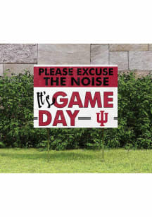 Red Indiana Hoosiers 18x24 Excuse the Noise Yard Sign