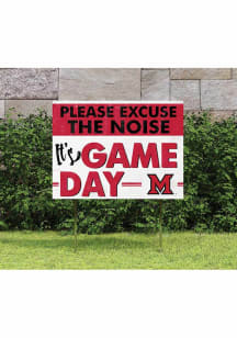 Miami RedHawks 18x24 Excuse the Noise Yard Sign
