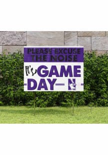 Purple Northwestern Wildcats 18x24 Excuse the Noise Yard Sign