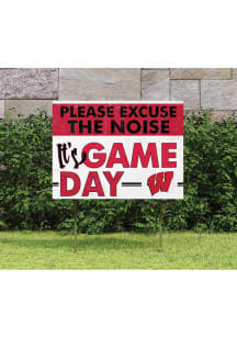 Red Wisconsin Badgers 18x24 Excuse the Noise Yard Sign
