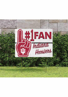 Red Indiana Hoosiers 18x24 Fan Yard Sign