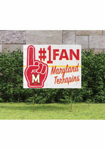 Red Maryland Terrapins 18x24 Fan Yard Sign