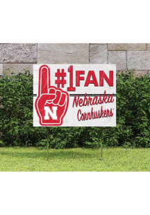 Red Nebraska Cornhuskers 18x24 Fan Yard Sign