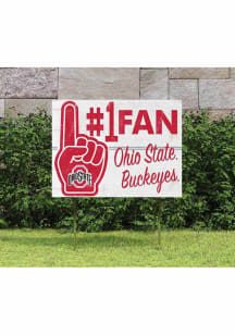 Red Ohio State Buckeyes 18x24 Fan Yard Sign