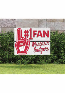 Red Wisconsin Badgers 18x24 Fan Yard Sign