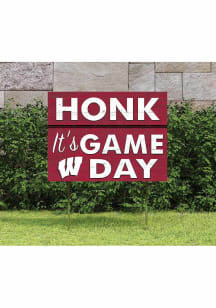 Red Wisconsin Badgers 18x24 Game Day Yard Sign