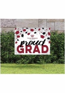 Texas Womans University 18x24 Confetti Yard Sign