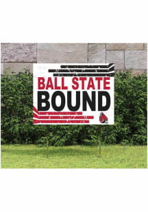 Ball State Cardinals 18x24 Retro School Bound Yard Sign