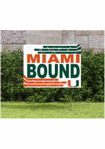 Miami Hurricanes 18x24 Retro School Bound Yard Sign