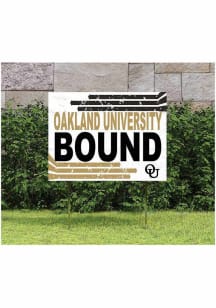 Oakland University Golden Grizzlies 18x24 Retro School Bound Yard Sign