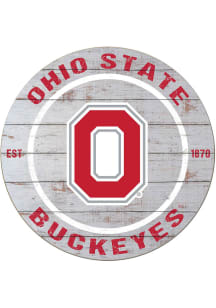 KH Sports Fan Ohio State Buckeyes 20in Wood Circle Sign