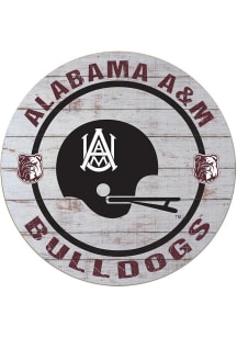 KH Sports Fan Alabama A&amp;M Bulldogs Weathered Helmet Circle Sign