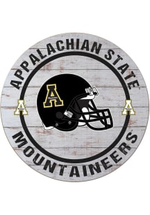 KH Sports Fan Appalachian State Mountaineers Weathered Helmet Circle Sign